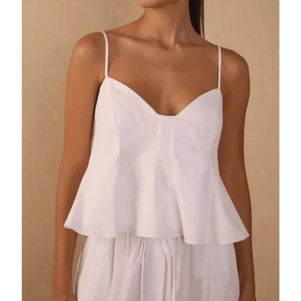 NEW DRESS TO flutter cami in white